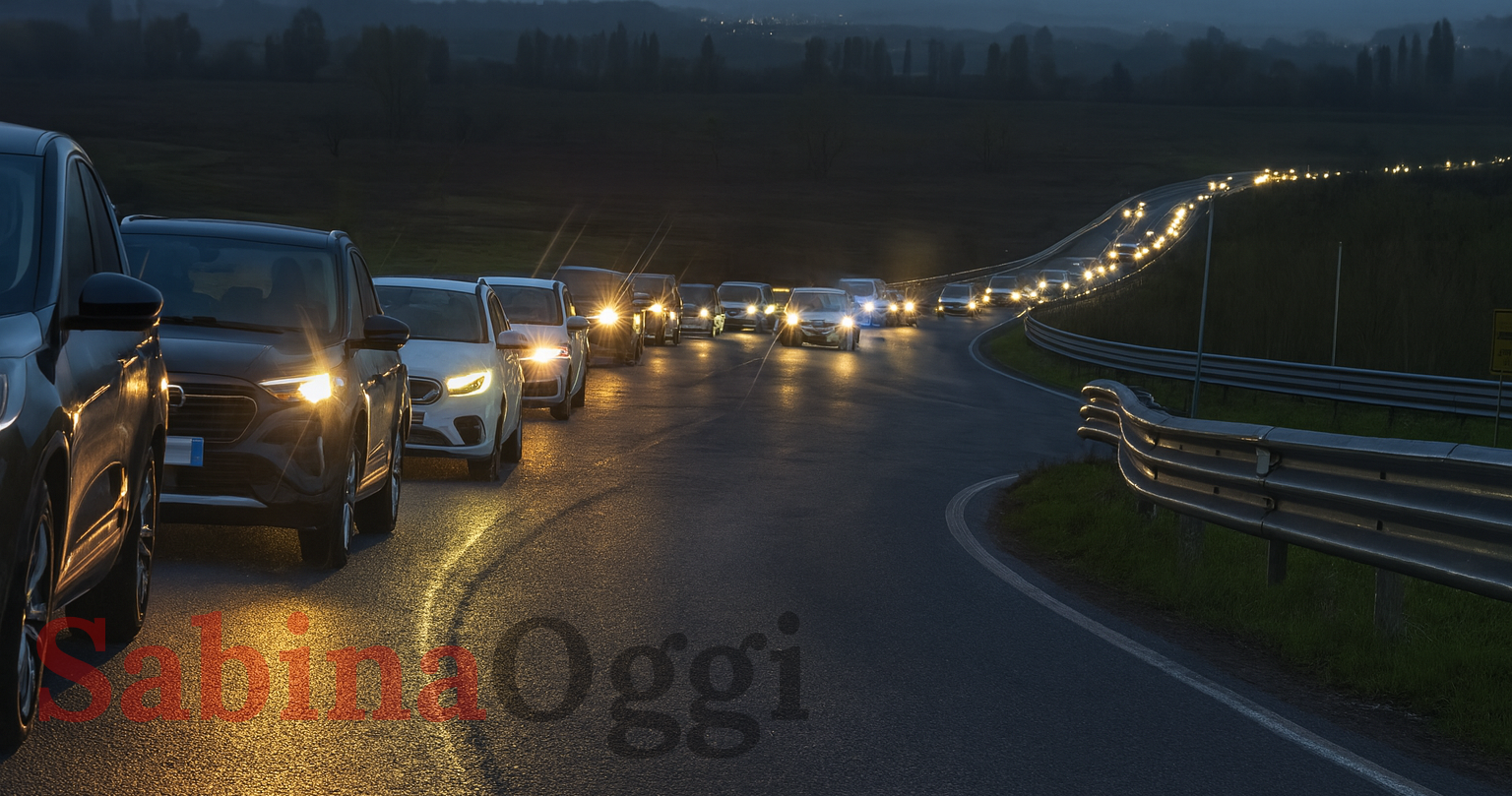 code sulla diramazione salaria traffico in tilt da Sabinaoggi.it code sulla diramazione salaria traffico in tilt